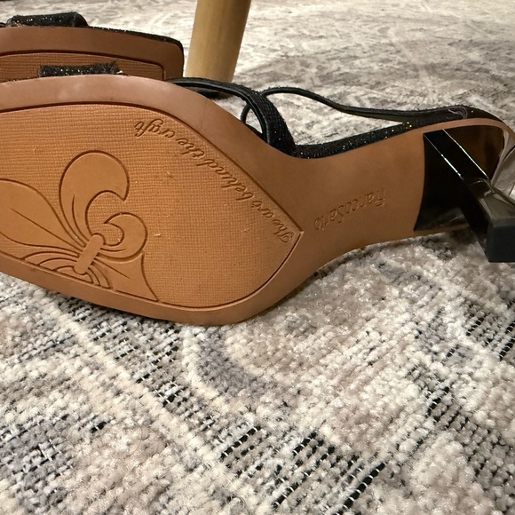 Franco Sarto Glittery Black Heels - Picture 5 of 6